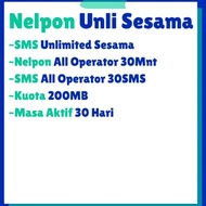 PAKET NELPON Unlimited nelpon +sms XL dan 30mnt all operator 30 hari