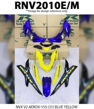 Cover Set Rapido NVX V2 Yamaha Aerox-155 (31) Colour Blue Yellow NVX155 Accessories Motor aerox 155 NVX V2 Coverset (31)