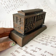 美國 早期公民聯邦銀行紀念性硬幣存錢鐵盒 1970發行 收藏 擺件