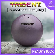 Trident Turned Shot Put Lontar Peluru (3kg) Trident Turned Shot Putt Steel Ball Bola Besi Sukan