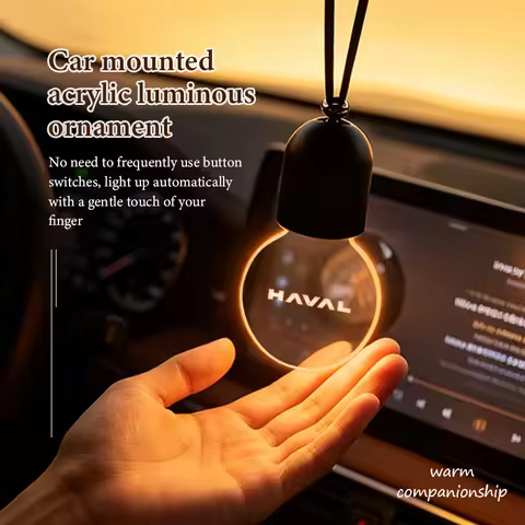 Car Rearview Mirror Decoration Pendant LED Light Retro Bulb Atmosphere Light For Haval Jolion H1 H2 
