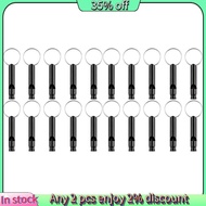 Hot-20 Pack Aluminum Whistle, Sports Whistle, Emergency Survival Whistles with Key Chain,Black