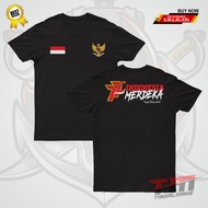 DTF DTF DTF | Latest Official 77 Indonesia Merdeka T-shirt Cool Latest Independence T-shirt HUT RI 7