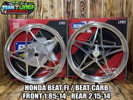 BOM X LYNX (STAR) CNC MAGS 14s 5 SPOKES HONDA BEAT FI / BEAT CARB (100% THAILAND MADE)