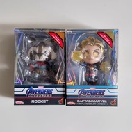 Hot Toys COSBABY(S) MARVEL AVENGERS ENDGAME ROCKET 植絨版 / CAPTAIN MARVEL 金屬色版本