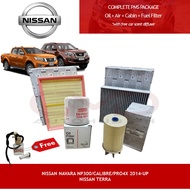 [FULL PMS COMBO SET] NISSAN NAVARA | NISSAN TERRA | ENGINE OIL + OIL FILTER + AIR FILTER + CABIN FIL