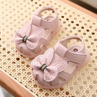 2024 Summer Girl Baby Sandals 0-3 Year Old Baotou Soft Sole Walking Shoes 6-12 Months Princess Shoes