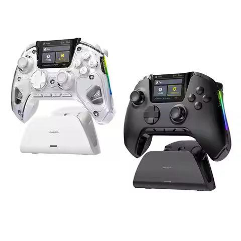 Manbaone 50 V2 Smart Wireless Gamepad Pc Bluetooth Joystick Controller Joystick 2 Inch Screen Steam 