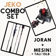 COMBO SET MURAH Jeko Fishing Rod Combo Set Baitcasting Rod Set Combo Joran BC Satu Set Memancing Mes