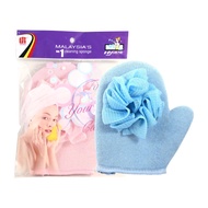 Tono Hygiene Exfoliating Bath Sponge Gloves,Shower Sponge Body Scrubber Span Cuci Badan (1 Pcs/Pack)