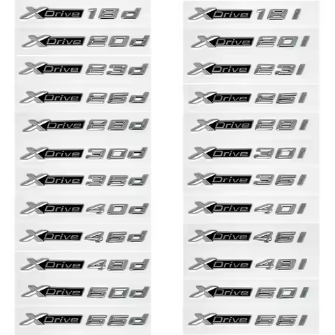 3D XDrive 20i 30i 35i 40i 50i 30d 35d 40d emblema de guardabarros de coche insignia de maletero pega