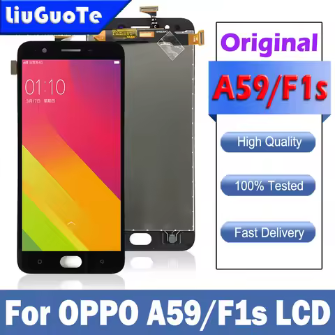 100% Test Original LCD 5.5" For Oppo A59 LCD Display Touch Screen Digitizer Assembly Replacement F1s