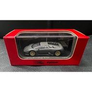 Jingshang KYOSHO 1/64 Lamborghini Murcié lago R-GT, Gray Black Body with Golden Wheels, with Origina