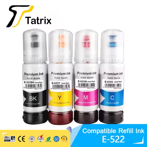 T522 522 Tatrix Premium Compatible Color Water Based Bottle Refill Bulk Ink T522 522 for Epson ET-27
