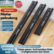 HYUNDAI Stainless Steel Ruler Iron Ruler Safety Protective Ruler Tools 20/ 30/ 45cm