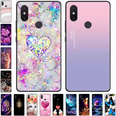 Case For Xiaomi Mi Max 3 Cover Mix3 Mix2s Sofft Silicone TPU Cat Lion Back Cases For Xiaomi Mi Mix 2