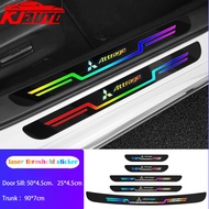 New Mitsubishi Attrage Laser Car Threshold Protection Sticker Colorful Reflective Car Door Sill Scra