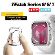 Screen Protector Case for iWatch Series 9 45mm 41mm High clear protection screen For iWatch Series 8/7 41mm 45mm Watch Half Cover