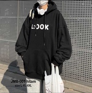 Hoodie Jaket Fleece Pria Oversize L-XL-XXL jmb-001