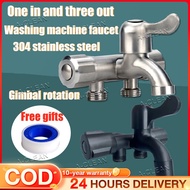 3 way faucet SUS304 Faucet Multifunctional Stainless Steel Faucet Three Way Tap for Bathroom 3 in 1