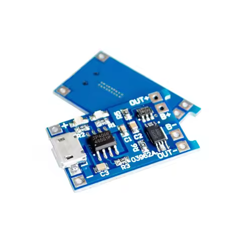 100PCS TP4056 TC4056 Micro USB 5V 1A 18650 Lithium Battery Charger Module Charging Board Dual Functi