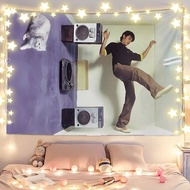 Jay Chou fans surrounding backgrounding cloth bedroom dormitory Jay Chou fans Merchandise background cloth bedroom dormitory Room Decoration Bedside Modification Poster Wall cloth Tapestry Tapestry wh24511