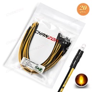 【In-demand】 20pcs 3mm Led Diode 12v Warm White Red Green Blue Orange Purple Pink Prewired 5 9 12 V E