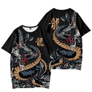 Summer New China's wind 3D Printed Men and women's fashion Dragon T-shirt Lion Tiger individual Dance XS-6XL Big yards size top