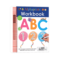 Milumilu Alphaprints เช็ดทำความสะอาดสมุดงาน Abc ต้นฉบับหนังสือภาษาอังกฤษ