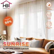 [170-300cm] Sheer Curtain Langsir/Sunrise Sheer Curtain Readymade Hook/Ring Type/Langsir Sheer Putih