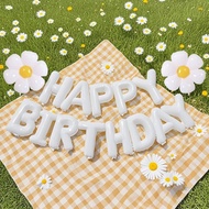 Daisy Birthday Balloon Set Birthday Letter Mini Daisy Aluminum Foil Balloon for Birthday Party Daisy
