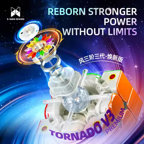 QiYi XMD Tornado V3 Premium 3x3 Cube Magnetic Speed Cube Stickerless Cube Puzzle Toys Children Gift