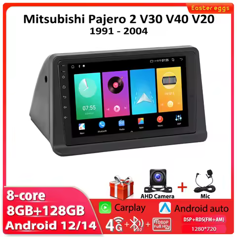 Navigation GPS For Mitsubishi Pajero 2 V30 V40 V20 1991-2004 Car Radio Carplay WIFI 4G Android Auto 