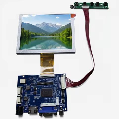 5 Inch Display Module Kit, Industrial Grade 640x480 VGA HD AV3 Channels