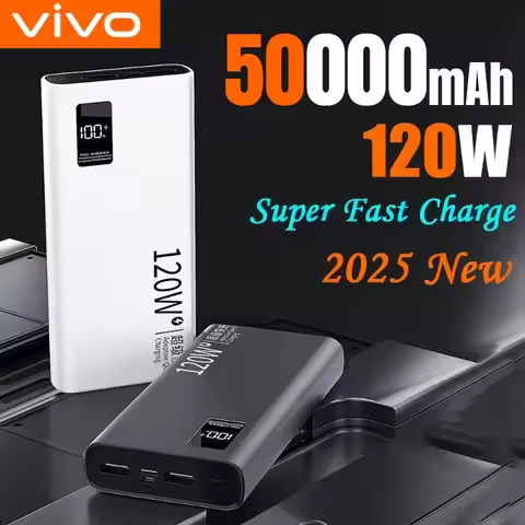 VIVO 50000mAh 120W Power Bank Super Fast Charging Large Capacity Battery Charging Power bank For IPh