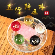 Crystal Creative Ornaments Ball Lucky Golden Wood Water Fire Earth Five Elements Transfer Housewarmi