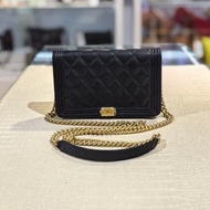 全新CHANEL BOY WOC, AP1117, 黑金荔枝皮, #BRAND NEW #香榭站正品