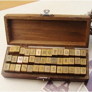 ST008 Zakka 42pcs Alphabet + Number Stamp Set FREE Ink
