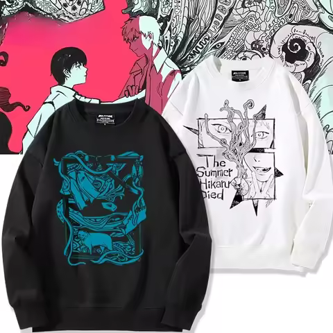 Anime The Summer Hikaru Died Yoshiki Tsujinaka Hikaru Indo Oversized Hoodie Women Men O-neck Long Sl