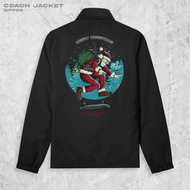 Risrus Apparel Men's Long Sleeve Zipper Santa Skate Jacket Men's Coach Jacket Outwear Unisex Parachu
