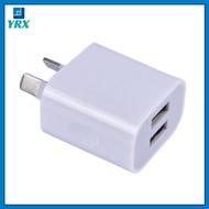 YRX AU Plug Two USB Ports Mobile Phone Charger DC 5V 2A Output Power Adapter Used .
