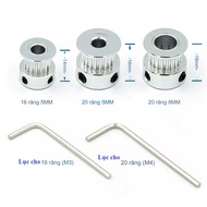 Gear 2GT 20 Teeth 16 Teeth Hole 5mm 8mm - Pulley GT2 - Drive Gear 2GT