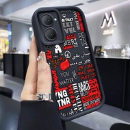 MERAH Casing hp for VIVO Y03 Y03T Y18 Y18e Y18i Y18t Y28s 5G Y37 5G Case Red and white text Kasing o