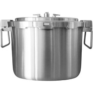 Buffalo 37 Quart Stainless Steel Pressure Cooker Extra Large Canning Pot with Rack and Lid for Comme