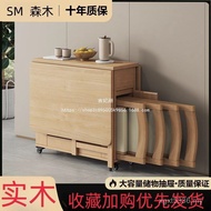 Ke Set Ji Modern 6 People Dining Table Chair Simple Mobile Folding Small Apartment Dining Table Hous