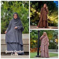 (CRS) Elvira Oneset Dress (Cadar + pashmina + skirt + kaftan tunic)
