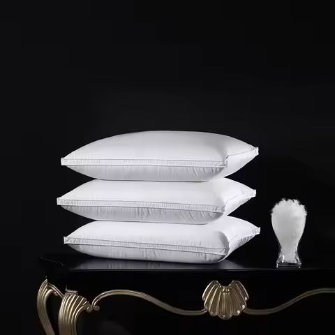 Ultra Soft Goose Down Pillow 1200TC Pima Cotton Down Proof - 20x26 20x30 20x36 Inch Lying Down Pillo