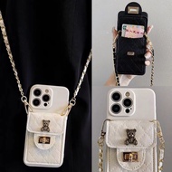 TDH82 EQ23 Bear Wallet Case for Xiaomi Redmi Note 5 Pro 7 8 9 10 10s 11 11s 12 13 14 5G TECNO Pova 5