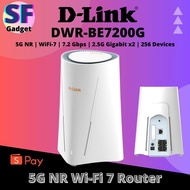 D-Link 5G NR CPE BE7200 Wi-Fi 7 Wireless 2 x 2.5 Gigabit Port with RJ 11 Vo5G/ VoLTE WiFi Router DWR
