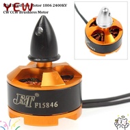 YYE Mini Brushless Motor, CW CCW Gold/Silver Brushless Motor,  1806 2400KV FPV Drone Quadcopter Part